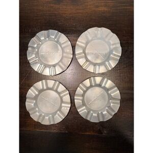 Vintage Martin Ashtrays Set of 4 Aluminum Metal MCM Retro Ashtray Dish